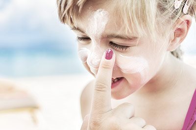 Sonnencreme für Hautschutz